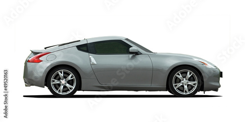 sport coupe on white background