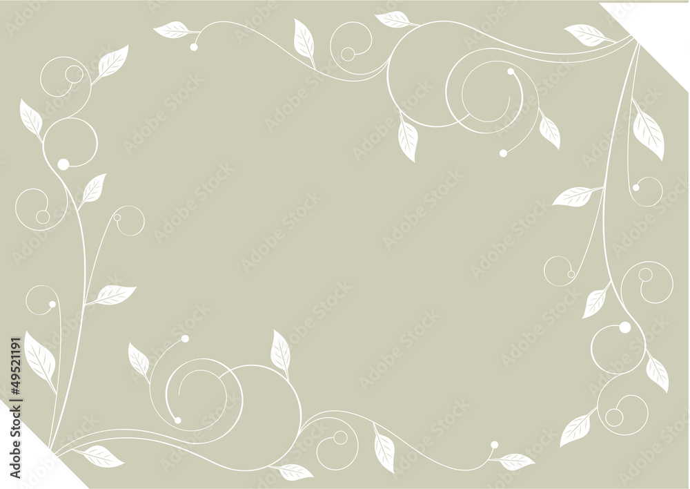 Ornement feuillage blanc Ornement feuillage blanc