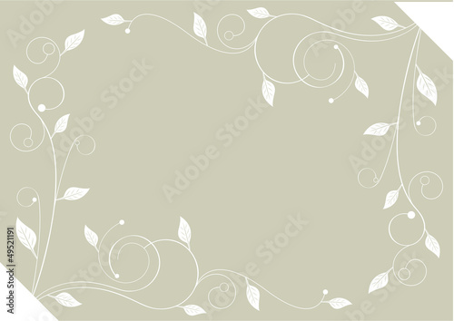 Ornement feuillage blanc