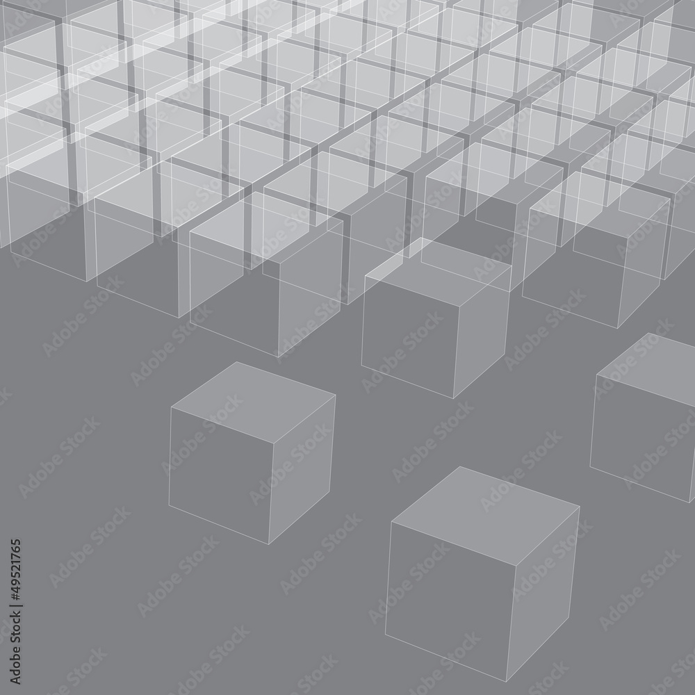 Fototapeta premium Streszczenie kostki 3d ilustracja