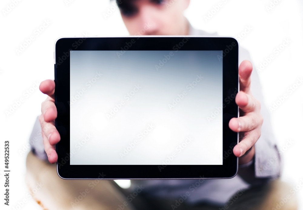 Tablet Computer in Hands