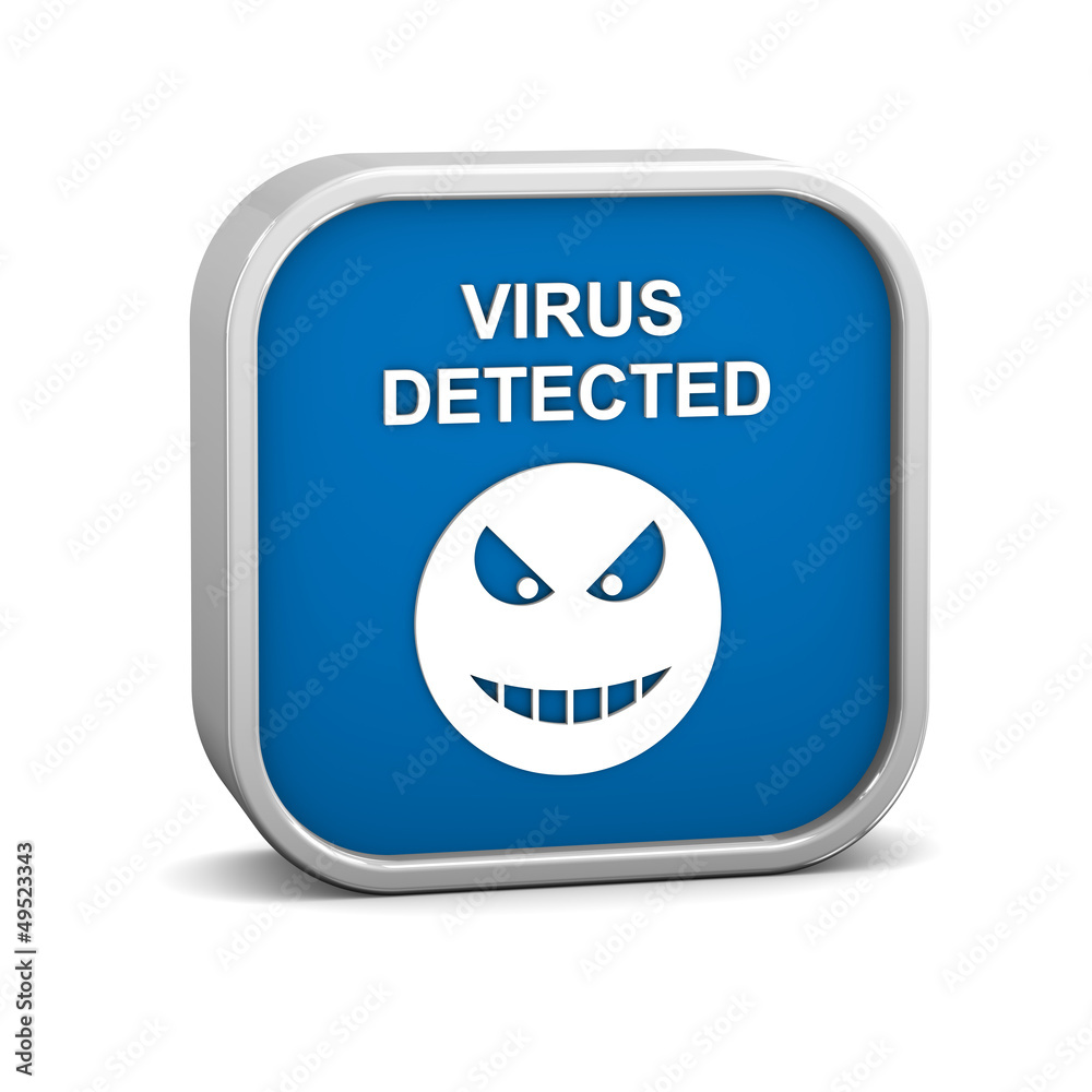 Fototapeta premium Virus Detected Sign