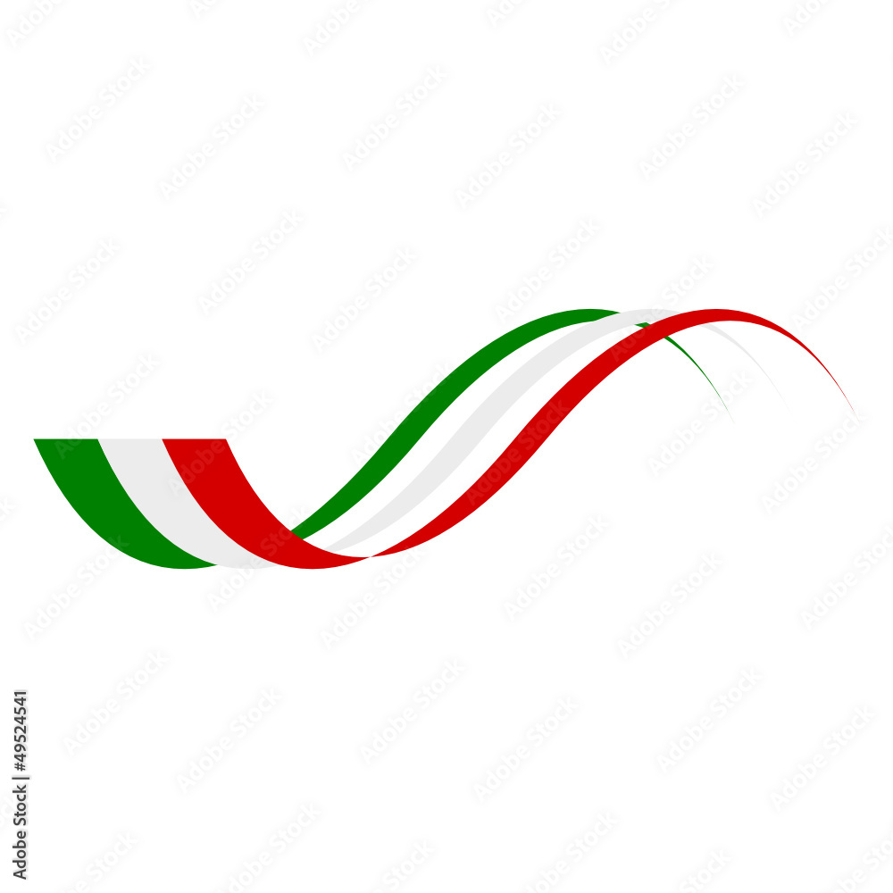 Nastro Tricolore Italy Stock Vector | Adobe Stock