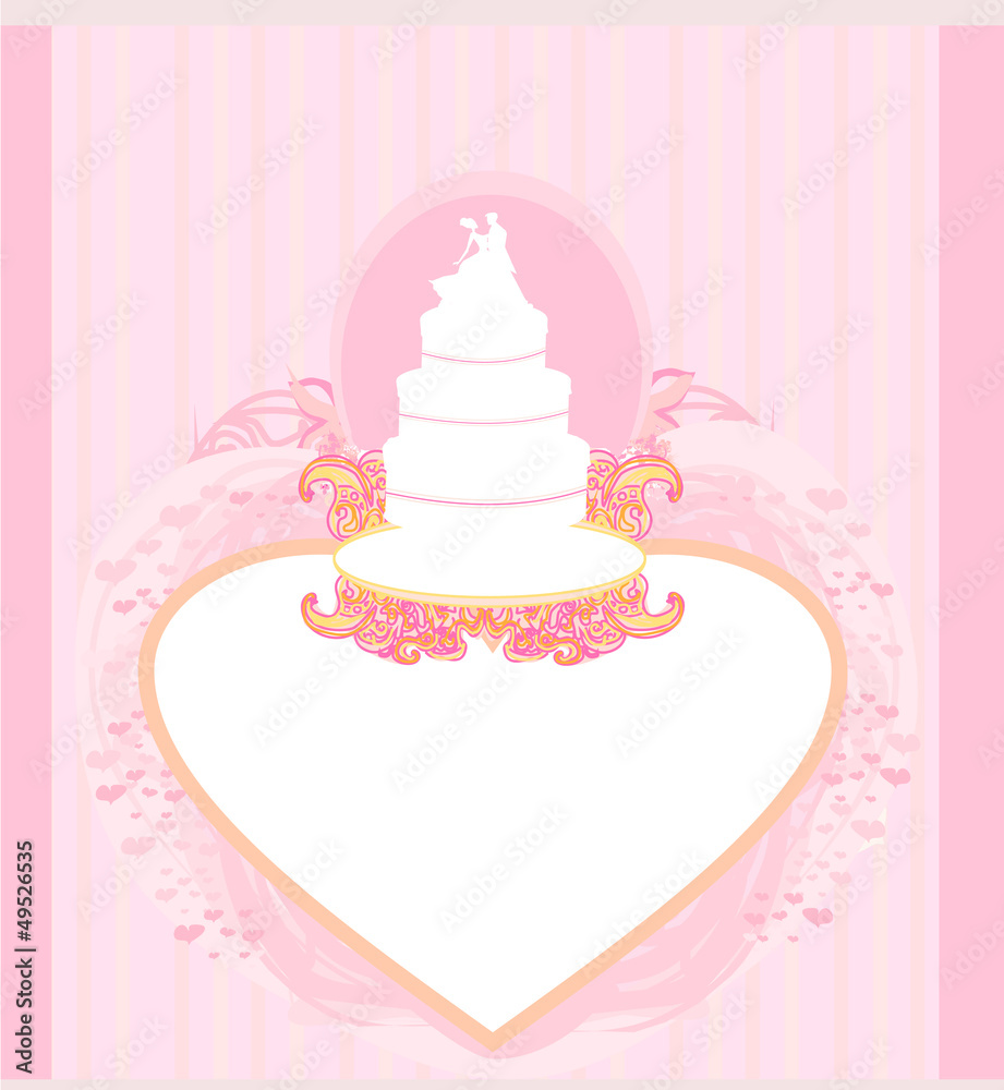 wedding cake card design