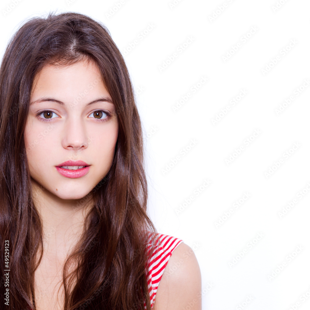 Obraz premium portrait of attractive depressed scared, terrified teenage girl