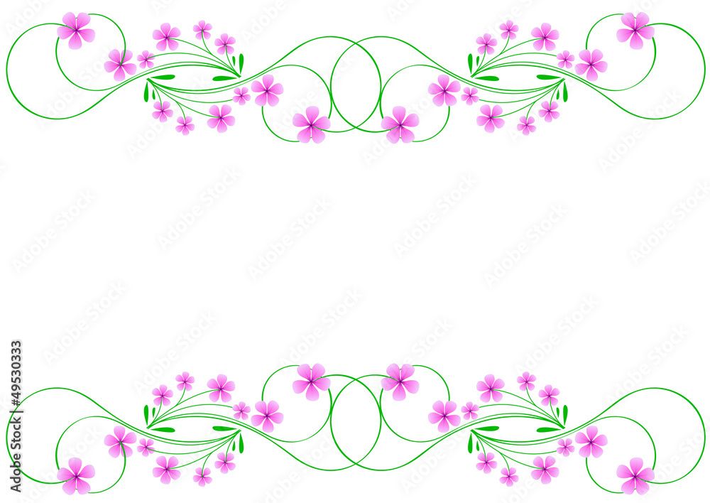 Double frise - tresse de petites fleurs