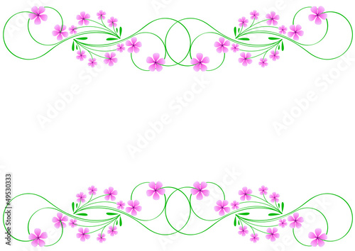 Double frise - tresse de petites fleurs