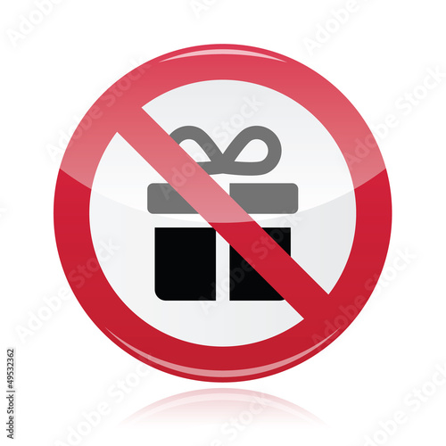 No presents red warning signs - vector