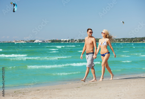 couple walking on the beach