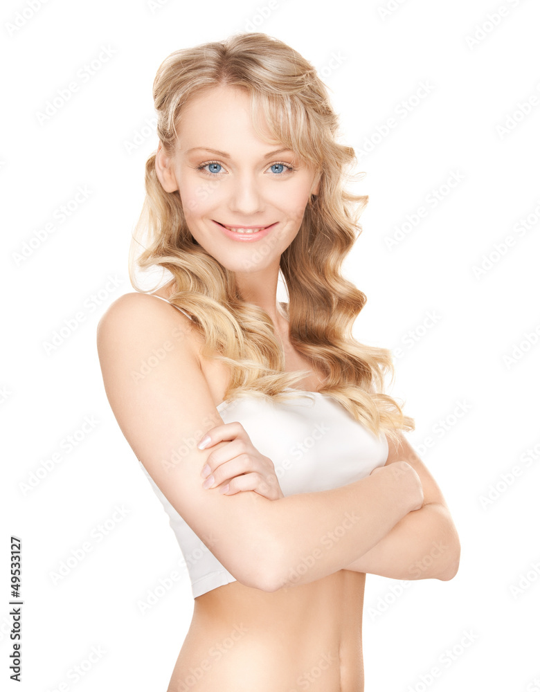 beautiful woman in cotton underwear beautiful woman in cotton underwear