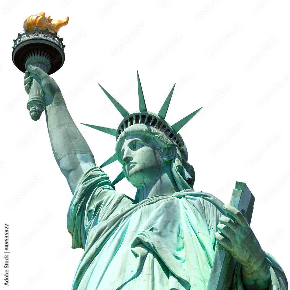 Obraz premium statue of liberty, new york, usa, isolated