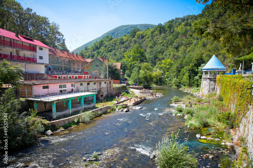 The Thermal springs in Baile Herculane during summer season, Rom photo