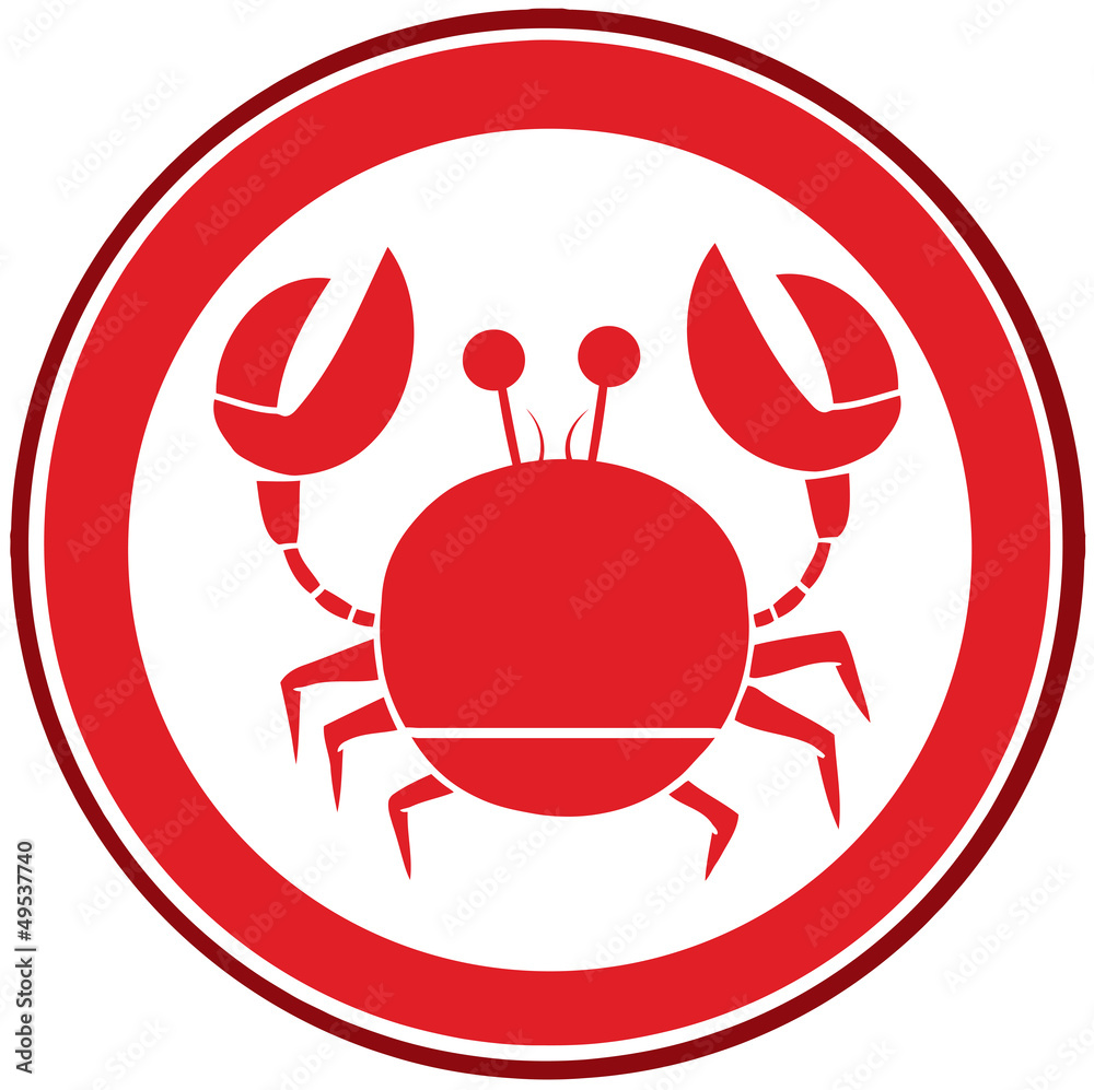 Red Circle Crab Logo Red Circle Crab Logo