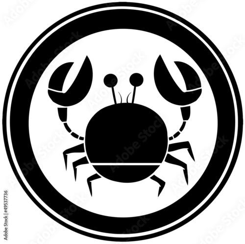 Black Circle Crab Logo