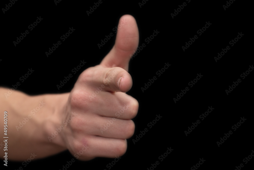 man's hand on a black background man's hand on a black background