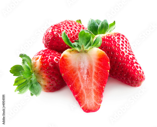 Strawberry. Strawberries Isolated on a White Background photo