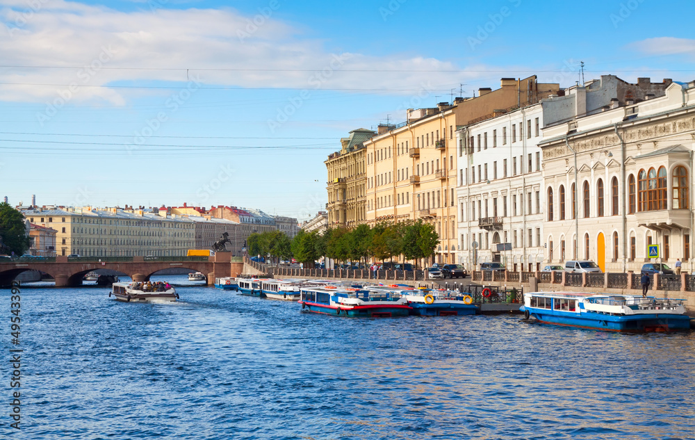  View of St. Petersburg. Fontanka River