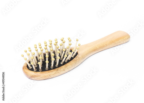 hairbrush with lost hair