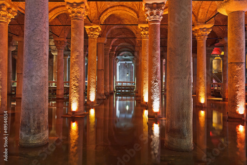 Underground water Basilica Cistern - Istanbul photo