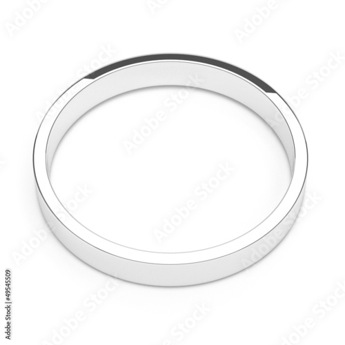 isolated silver or platinum ring