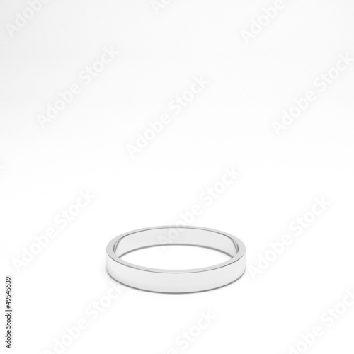 isolated silver or platinum ring