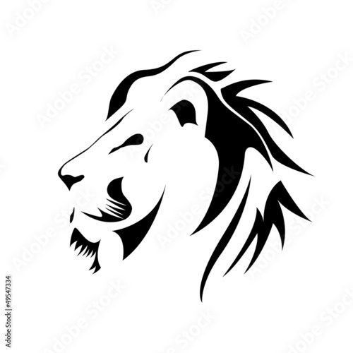 Logo Lion, strength and courage concept # Vector photo