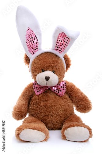 Teddy bear dressed as a bunny