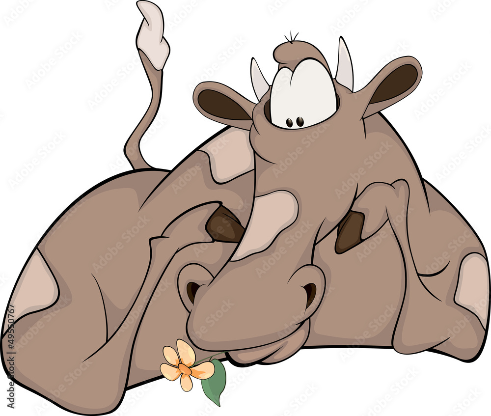 Fototapeta premium Lovely happy cow