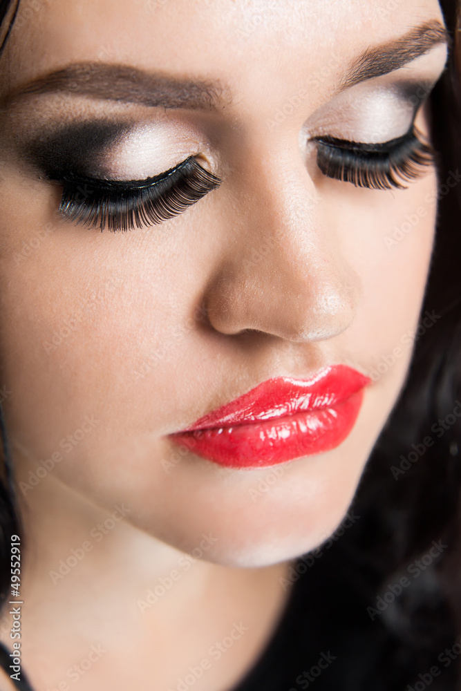 Face Portrait of a beautiful make-up model Face Portrait of a beautiful make-up model