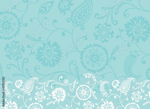 wedding template design, paisley floral pattern , India
