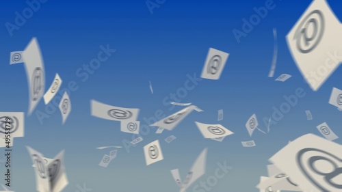 Flying paper documents with 