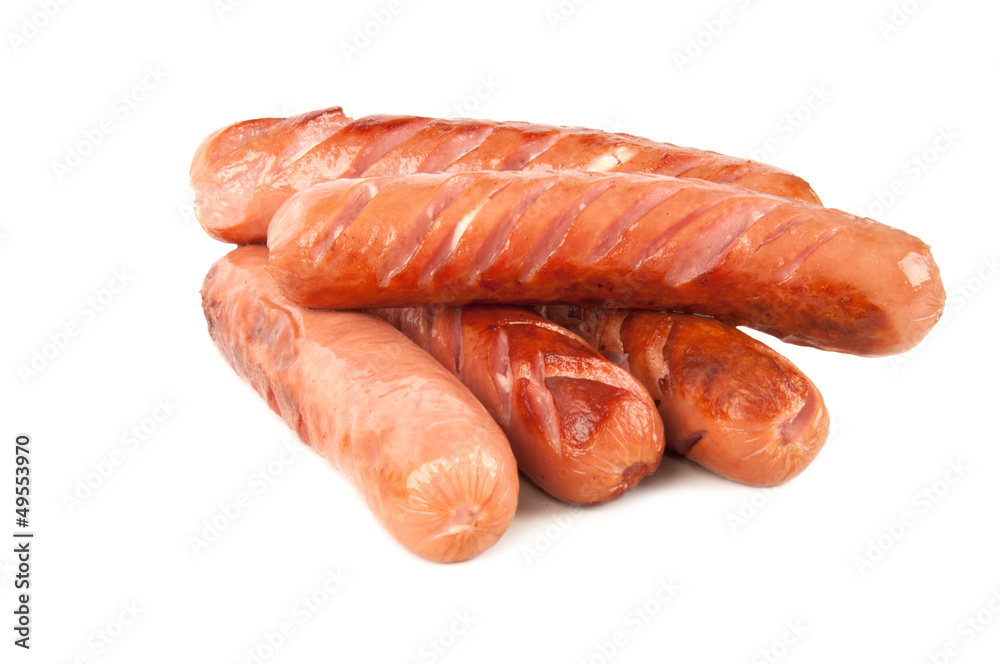 some grilled sausages some grilled sausages