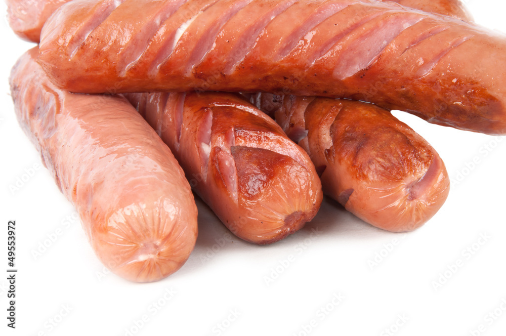 some grilled sausages some grilled sausages