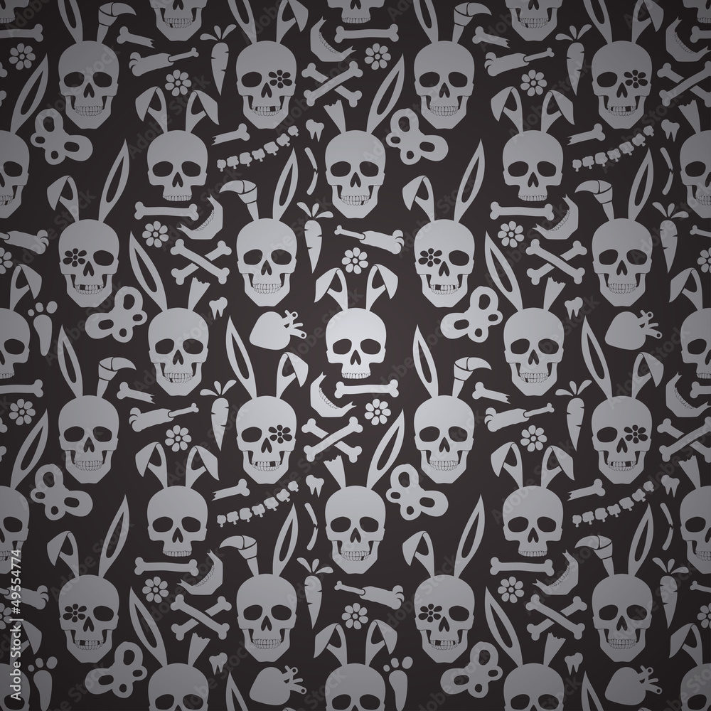 bunny skull wallpaper
