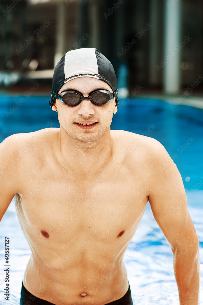 swimmer at swimming pool