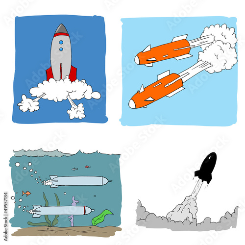 missile, spacecraft and torpille