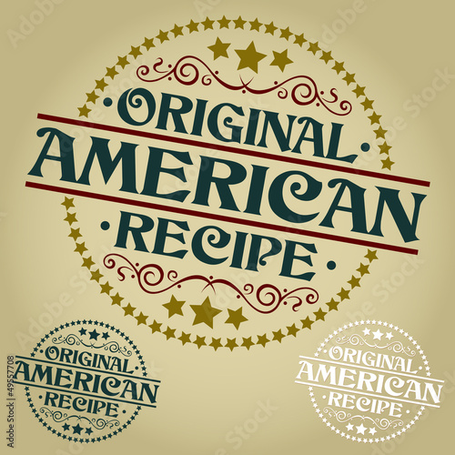 Original American Recipe Seal   Badge