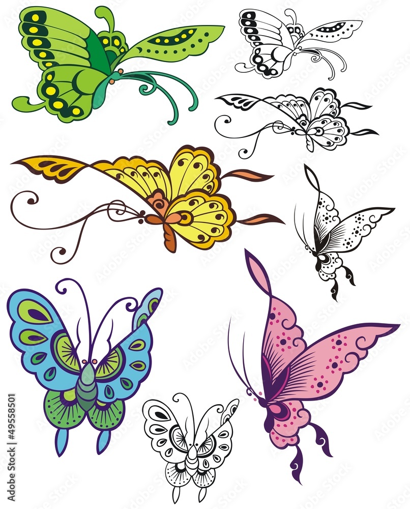 Abstract butterflies Abstract butterflies