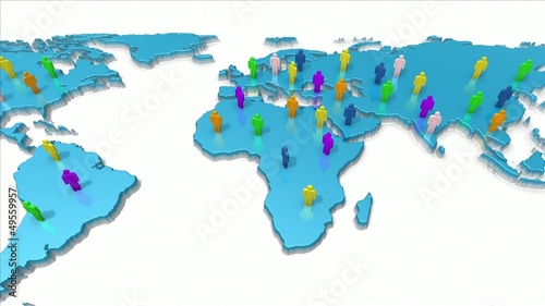 Global network and human resources concept.