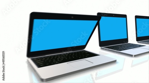 Opening Laptop Computers.