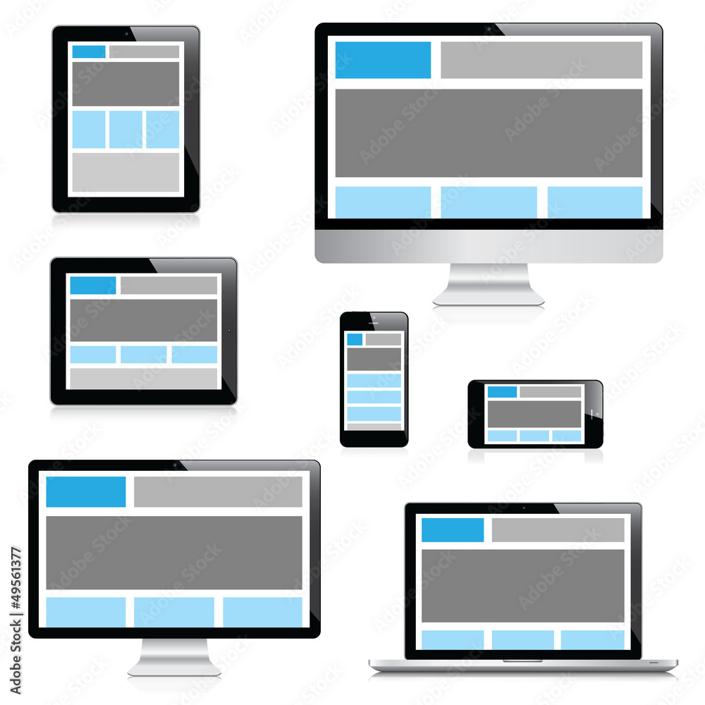 Responsive web design in electronic devices isolation
