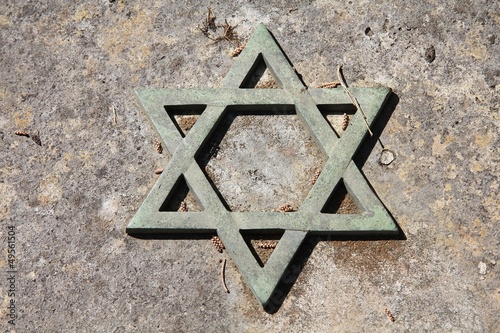 Judaism - Star of David symbol in Rome cemetery