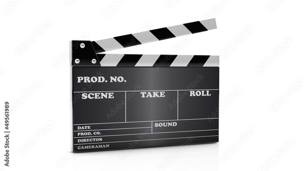 Fototapeta premium 3d cinema clapboard