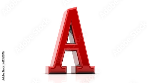 3d rendering of the letter A