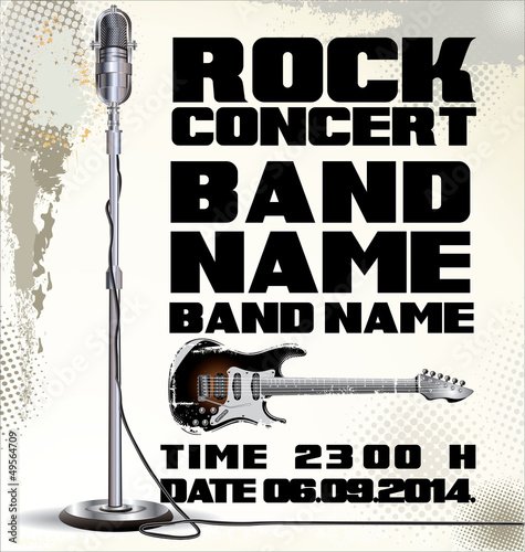 Billboard Rock Festival. vector illustration