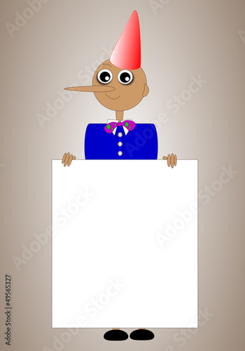 illustrazione vettoriale in stile pinocchio