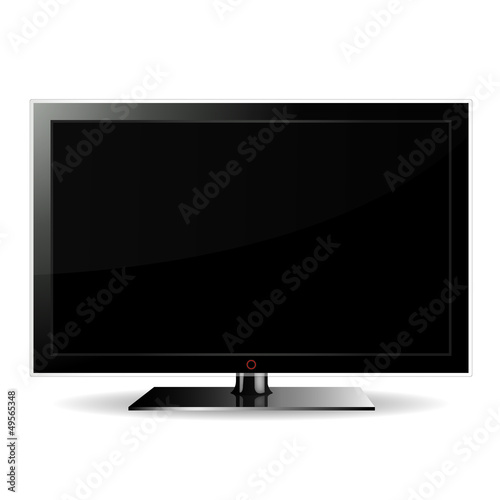 lcd tv, realistic vector illustration.