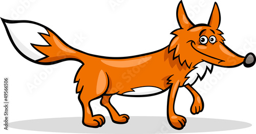 wild fox cartoon illustration