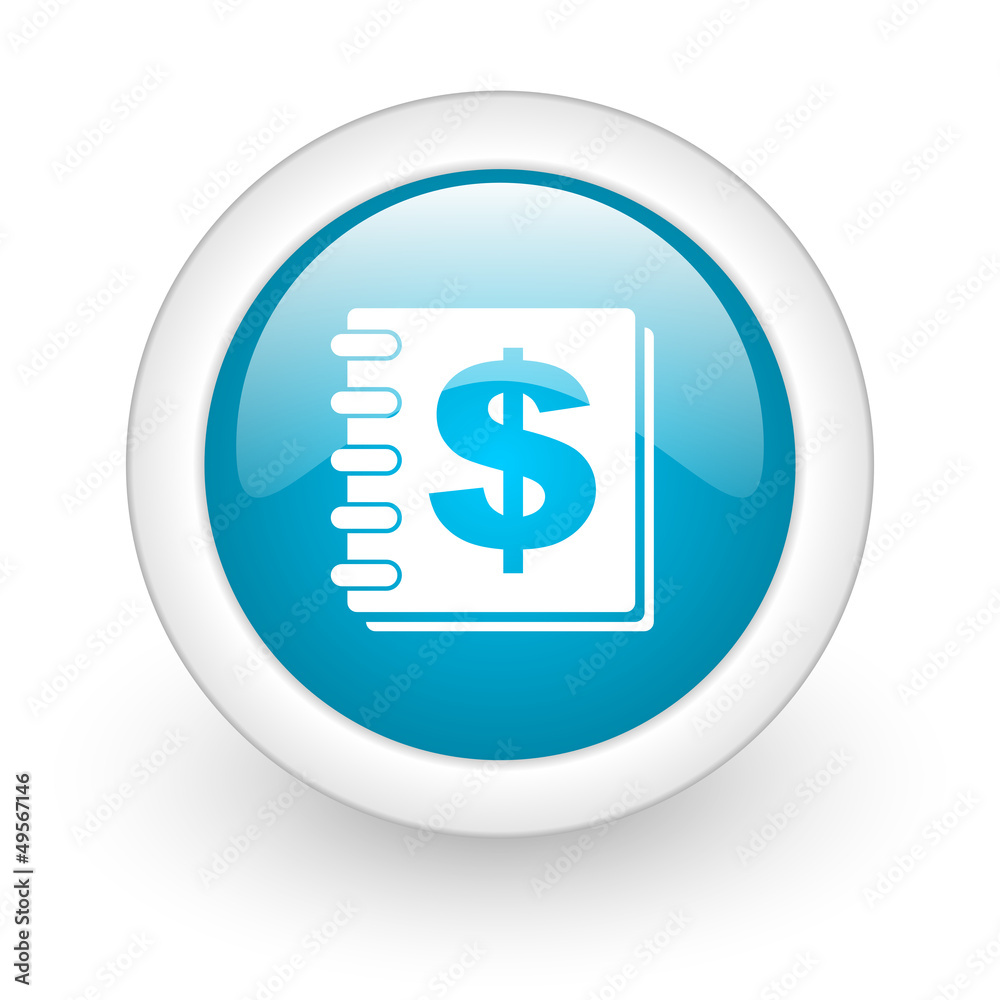money blue circle glossy web icon on white background money blue circle glossy web icon on white background