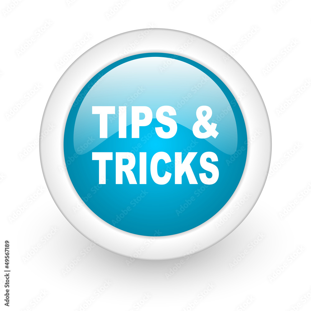 tips blue circle glossy web icon on white background tips blue circle glossy web icon on white background
